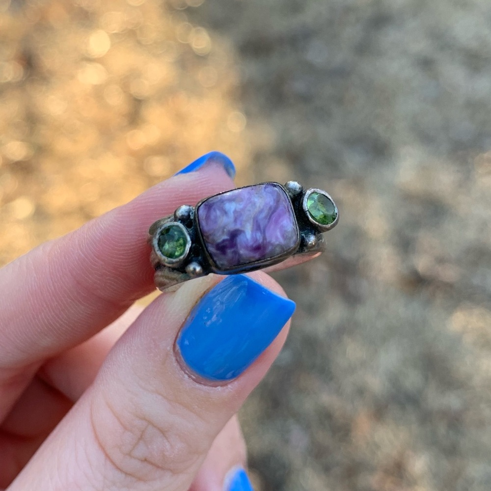 Genuine Stone & Sterling Silver Ring - Picture 4 of 16